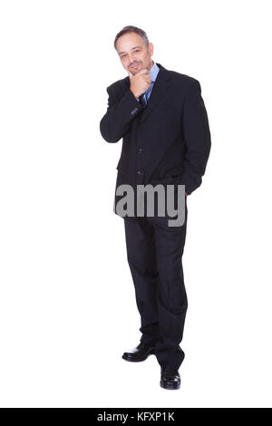 happy business man portrait isolated on white Stock Photo - Alamy