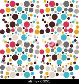 vector colored pattern of  circles. Ideal for fabric, wrapping paper, children products. Stock Vector