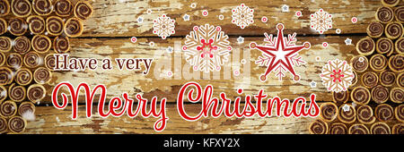 Digital composite image of Christmas message with copy space Stock Photo