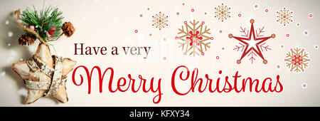 Digital composite image of Christmas message with copy space Stock Photo