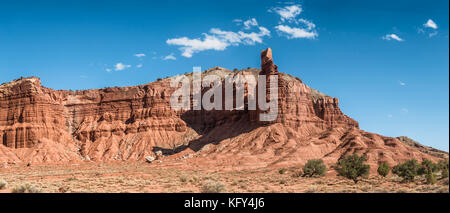 Capitol Reef Chimney Rock in Utah, USA Stock Photo