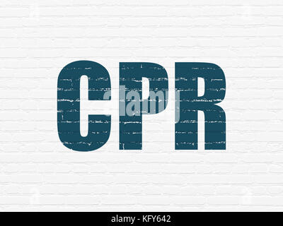 Healthcare concept: CPR on wall background Stock Photo