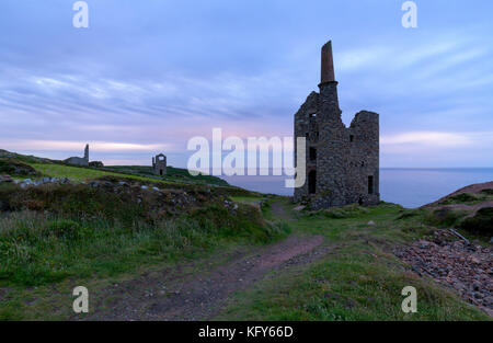 West Wheal Owles Engine house at Botallack in Cornwall Stock Photo