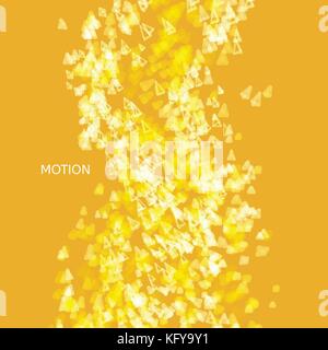 Tornado. Pyramids in Empty Space. Chaotic Particles. Abstract Dynamic Background. Science and Connection Concept. Futuristic Design. Stock Vector