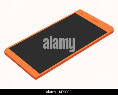 Smartphone isometric on a white background. Vector illustration Stock Vector