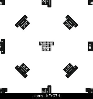 Winning cheque in casino pattern seamless black Stock Vector