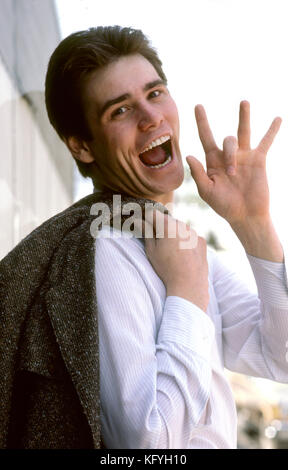 Portrait of young Jim Carrey in Los Angeles, CA. Stock Photo