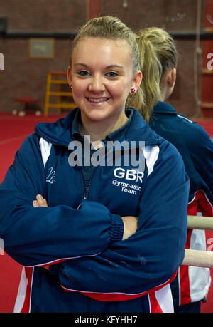 Welsh olympic gymnast, Jessica Hogg. Stock Photo