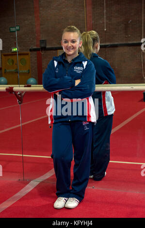 Welsh olympic gymnast, Jessica Hogg. Stock Photo