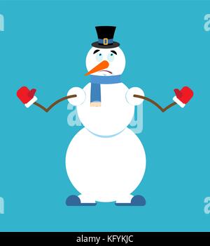 Snowman oops. New Year and Christmas vector illustration Stock Vector