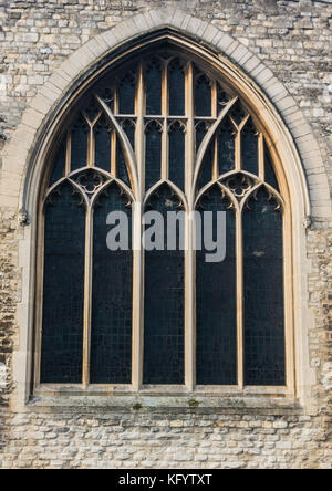 A shot of the large arched window of St Michael's Church in Southampton, Hampshire, England. Stock Photo