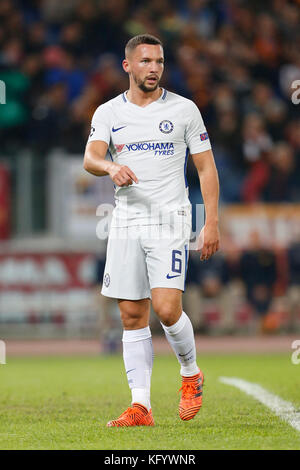 Rome, Italy. 31st Oct, 2017. Rome, Italy - 31/10/2017 Danny Drinkwater of Chelsea during the UEFA Champions League Group C soccer match against Roma at the Olympic stadium in Rome. UEFA Champions League Group C soccer match between AS Roma and Chelsea FC at the Olympic stadium in Rome. AS Roma defeating Chelsea FC 3-0. Credit: Giampiero Sposito/Pacific Press/Alamy Live News Stock Photo