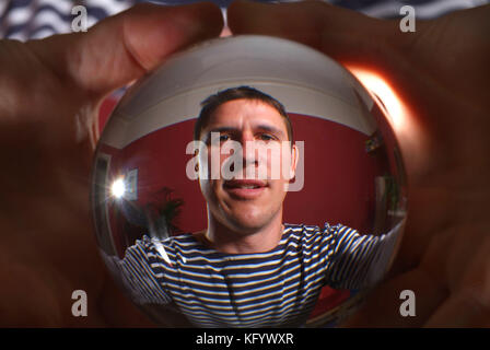 Luke Jerram, art glass designer and maker Stock Photo