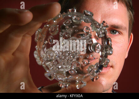 Luke Jerram, art glass designer and maker Stock Photo