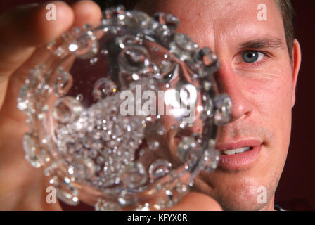 Luke Jerram, art glass designer and maker Stock Photo