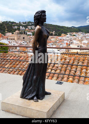 Ava Gardner sculpture in Tossa de Mar, Spain Stock Photo