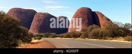 Close-up  view of Kata Tjuṯa, a group of large, domed rock formations in  Uluṟu-Kata Tjuṯa National Park, Northern Territory, Australia Stock Photo