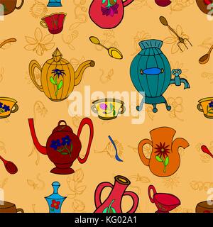 Beautiful Seamless kitchen pattern. vector illustration image Stock Vector