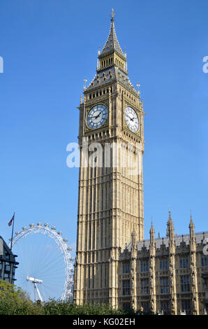 Big Ben Queen Elizabeth Tower and Houses of Parliament, London, UK. Stock Photo