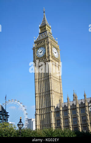 Big Ben Queen Elizabeth Tower and Houses of Parliament, London, UK. Stock Photo