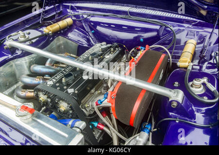 Millingtons rally car engine installed in a Ford rally car. Stock Photo