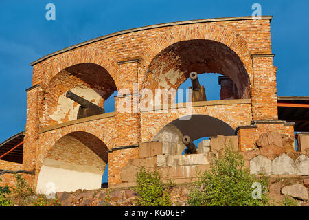 Historical fortified site of Bomarsund, Aland islands. Finland war heritage Stock Photo