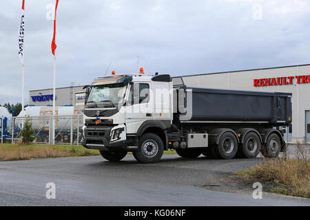 New Volvo FMX 540 Xpro Tipper Truck Headlight Detail Stock Photo