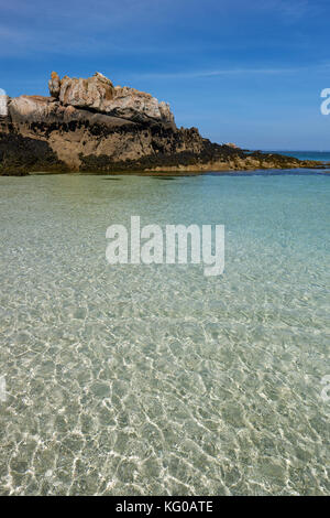 The beautiful Glenan Islands located off the west Finistere coast near Concarneau Brittany France. Stock Photo