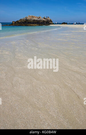 The beautiful Glenan Islands located off the west Finistere coast near Concarneau Brittany France. Stock Photo