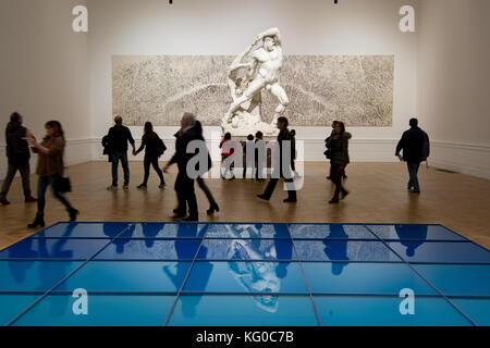 ROME, Italy - February 05, 2017: Galleria nazionale d'arte moderna, museum, internal view with people. This museum is dedicated to the exhibition of m Stock Photo