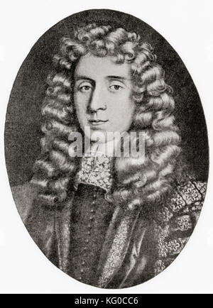 George Jeffreys, 1st Baron Jeffreys of Wem, 1645 –  1689, aka 'The Hanging Judge'.  Welsh judge and Lord Chancellor.  From Hutchinson's History of the Nations, published 1915. Stock Photo