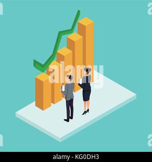 Isometric business avatars Stock Vector