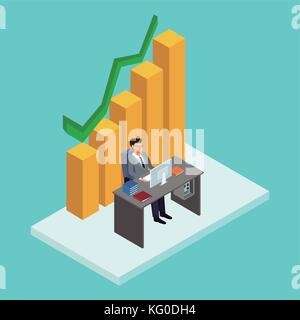 Isometric business avatars Stock Vector