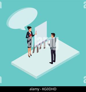 Isometric business avatars Stock Vector