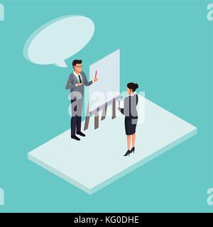 Isometric business avatars Stock Vector