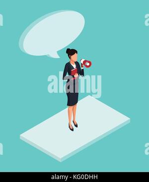 Isometric business avatars Stock Vector