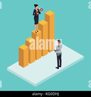 Isometric business avatars Stock Vector