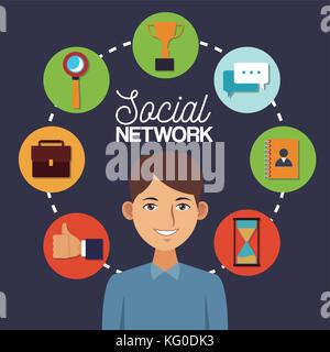 Social network icons Stock Vector