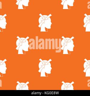 Head with arrows pattern seamless Stock Vector