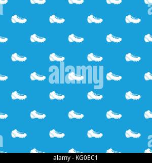 Baseball cleat pattern seamless blue Stock Vector