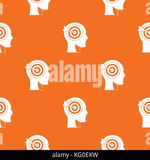 Target in human head pattern seamless Stock Vector