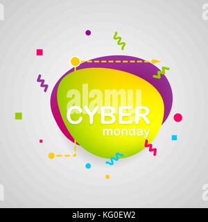 Cyber monday creative dialog advertisement Stock Vector