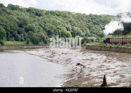 Steam Engine 61264 pulls passenger service on the North Yorkshire Moors Stock Photo