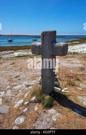 The beautiful Glenan Islands located off the west Finistere coast near Concarneau Brittany France. Stock Photo