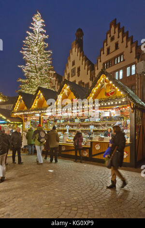 Frankfurt am Main, Hessen :  Weihnachtsmarkt, Römer Stock Photo