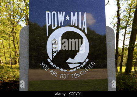 Prisoner of War Missing in Action monument Calverton National Cemetery Long Island New York Stock Photo