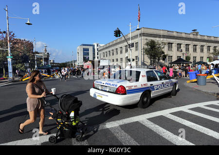 Street festival downtown Yonkers New York Stock Photo