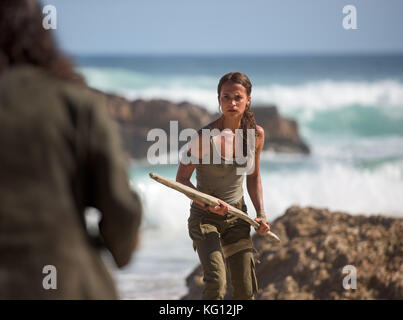 RELEASE DATE: March 16, 2018 TITLE: Tomb Raider STUDIO: MGM DIRECTOR: Roar Uthaug PLOT: Lara Croft, the fiercely independent daughter of a missing adventurer, must push herself beyond her limits when she finds herself on the island where her father disappeared. STARRING: ALICIA VIKANDER as Lara Croft. (Credit Image: © MGM/Entertainment Pictures) Stock Photo