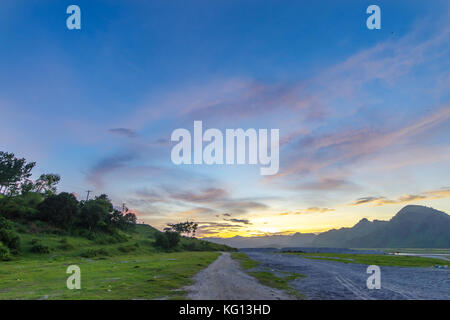 Beautiful sunset in Mt.Pinatubo, Philippines Stock Photo