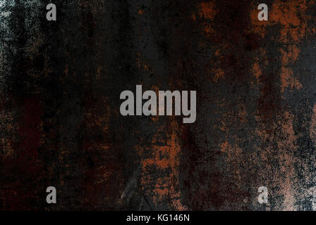 Old rusty metallic black background, silvery luster, kitchen table Stock Photo